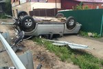 В Вышневолоцком районе на М-10 перевернулся пикап